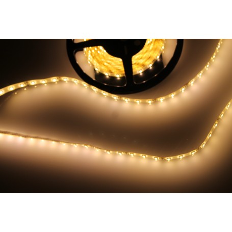 Tiras de luz LED blancas, cinta impermeable 600 SMD 2835 LED, tira de  iluminación adhesiva fuerte de 16.4 pies, cuerda de luz LED flexible de 12  V