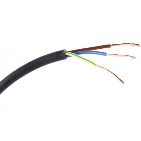 Cable manguera negra 3 x 1,5mm x metro (3 cables de 1,5mm)